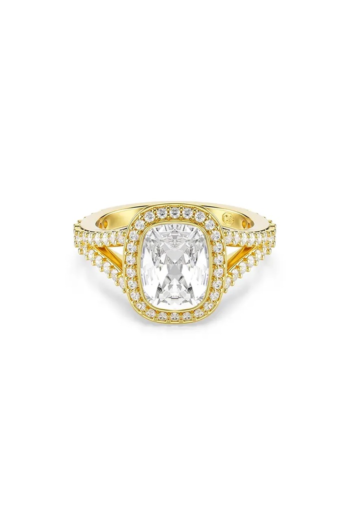 Swarovski δαχτυλίδι γυναικείο επιχρυσωμένο ζιργκόν UNA χρυσαφί 5762627