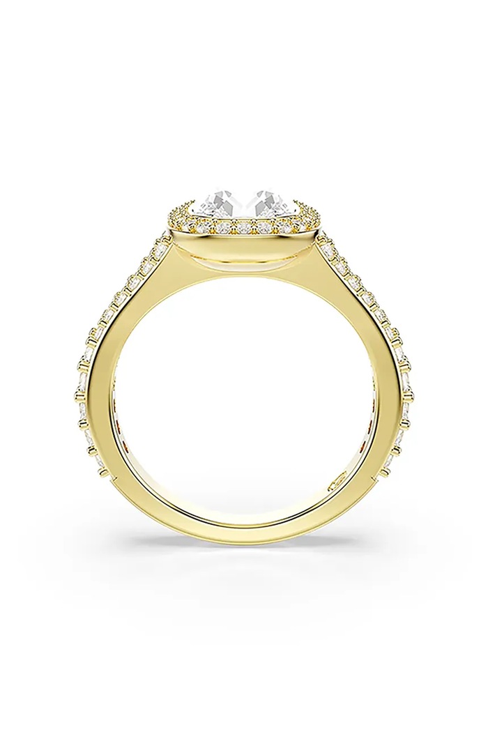 Swarovski prstan ženski pozlačen kubični cirkonij UNA zlata 5762626