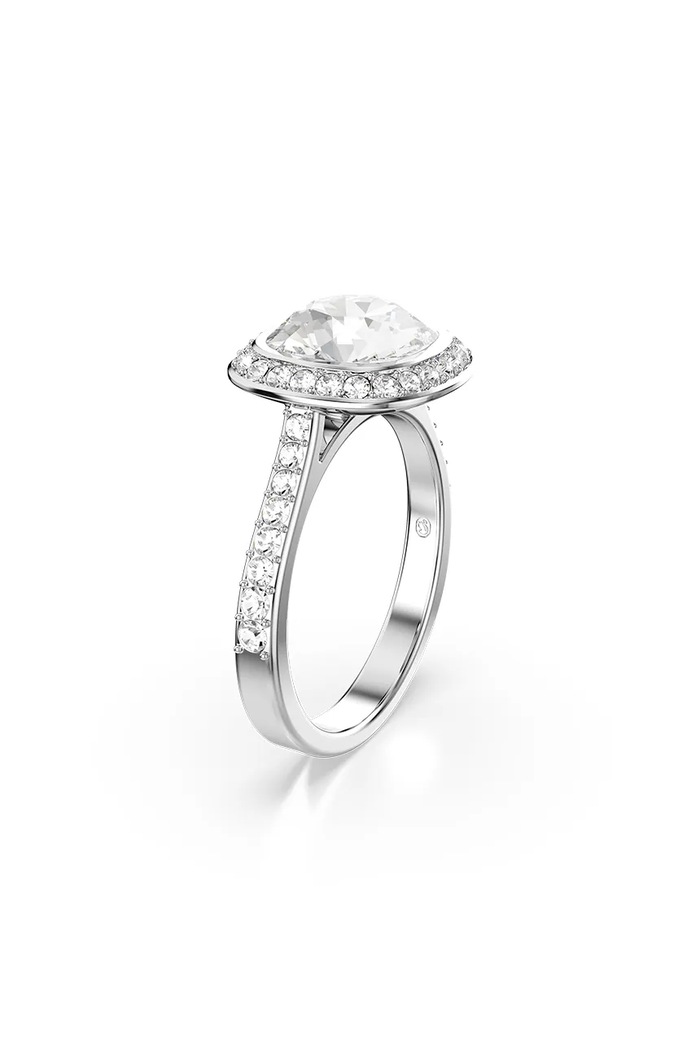 Αξεσουάρ Swarovski δαχτυλίδι γυναικείο μεταλλικό με κρύσταλλο Swarovski UNA 5758469 ασημί