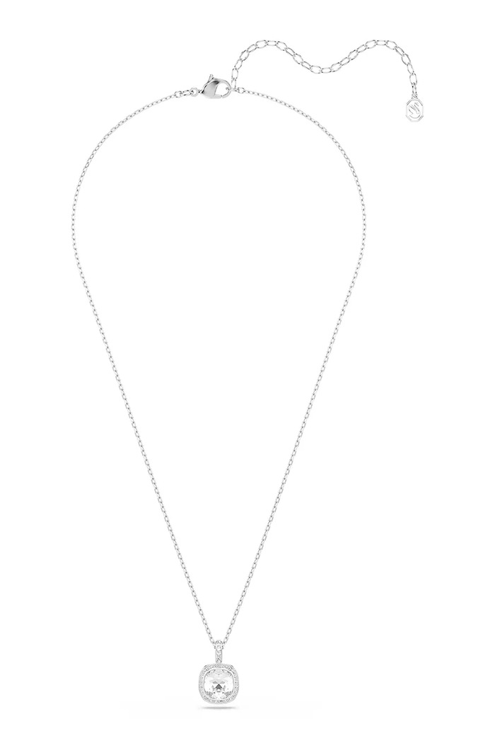 Swarovski κολιέ με κρεμαστό γυναικείο μεταλλικό UNA 5754340 ασημί AW26