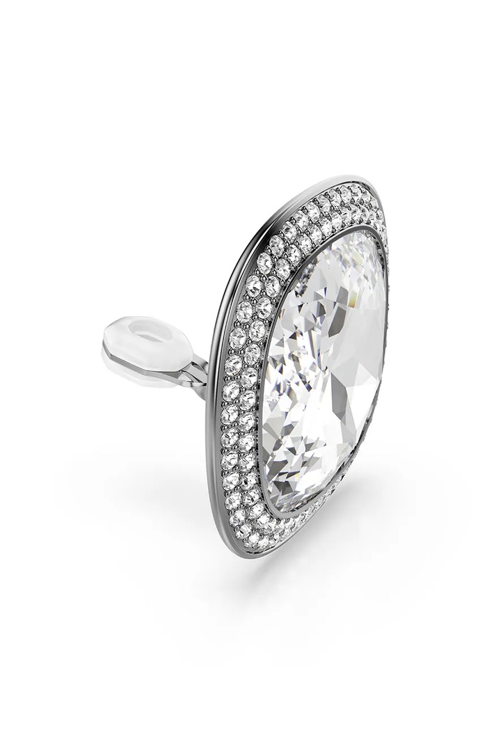 Swarovski κλιπς γυναικείο μεταλλικό με κρύσταλλο Swarovski UNA ασημί 5751325