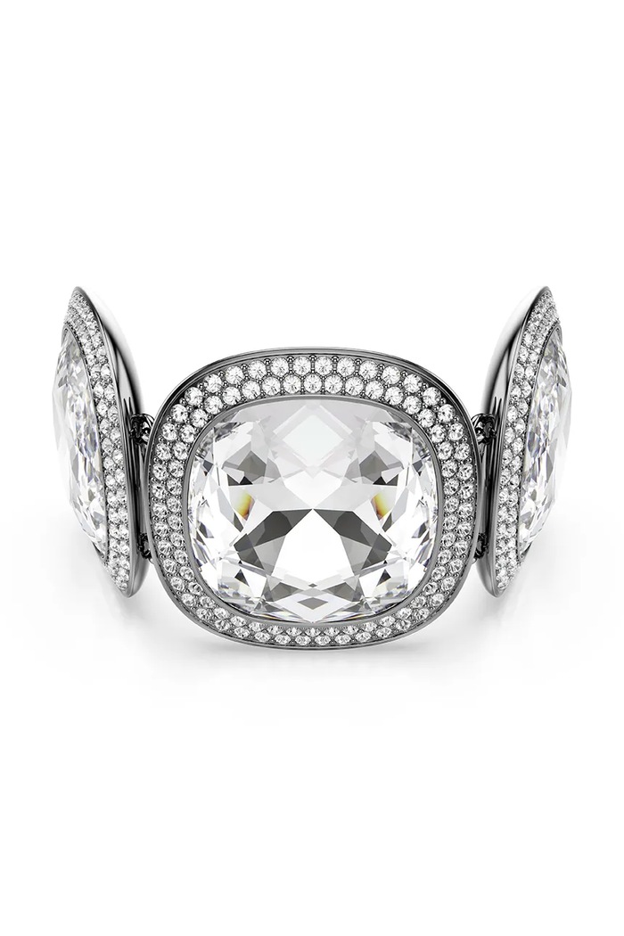 Swarovski βραχιόλι γυναικείο μεταλλικό με κρύσταλλο Swarovski UNA ασημί 5751557