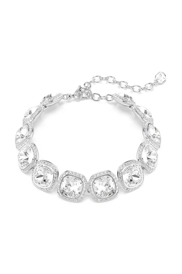Swarovski βραχιόλι γυναικείο μεταλλικό με κρύσταλλο Swarovski UNA ασημί 5751558