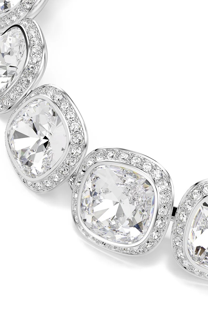 Swarovski βραχιόλι γυναικείο μεταλλικό με κρύσταλλο Swarovski UNA 5751558 ασημί AW26