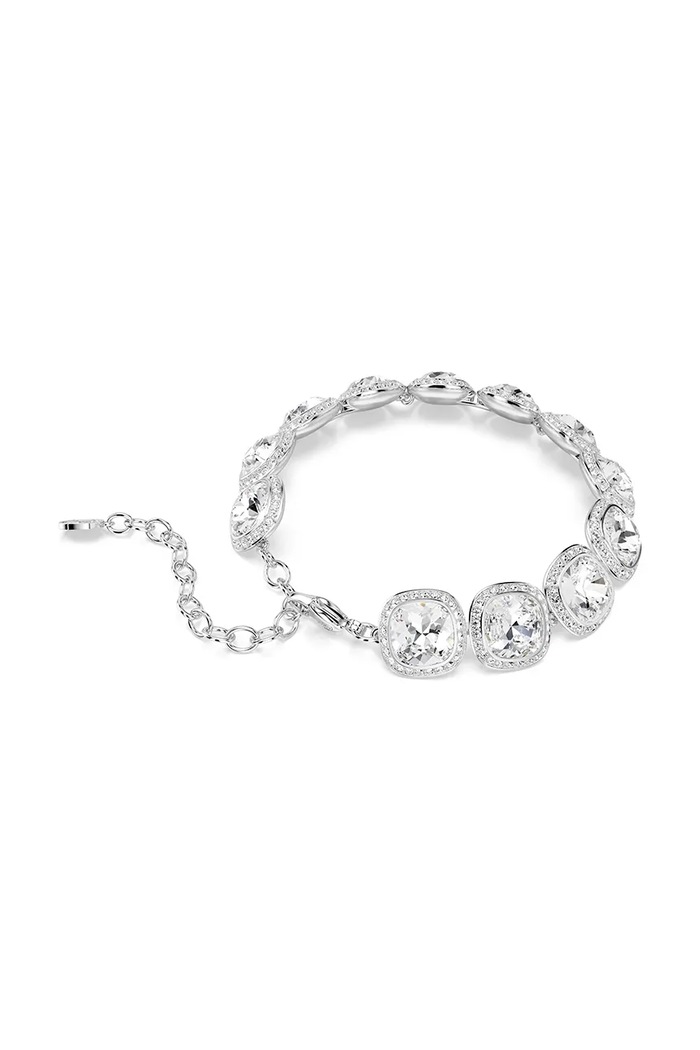 Swarovski βραχιόλι γυναικείο μεταλλικό με κρύσταλλο Swarovski UNA ασημί 5751558
