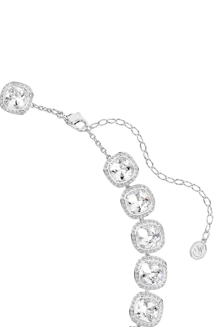 Αξεσουάρ Swarovski κολιέ γυναικείο μεταλλικό με κρύσταλλο Swarovski UNA 5751326 ασημί