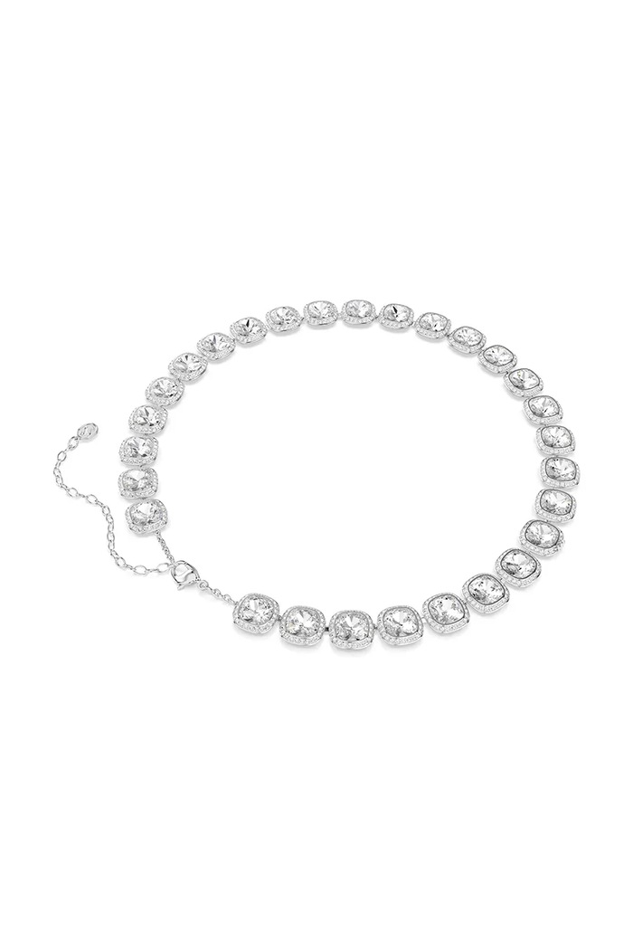Swarovski κολιέ γυναικείο μεταλλικό με κρύσταλλο Swarovski UNA ασημί 5751326
