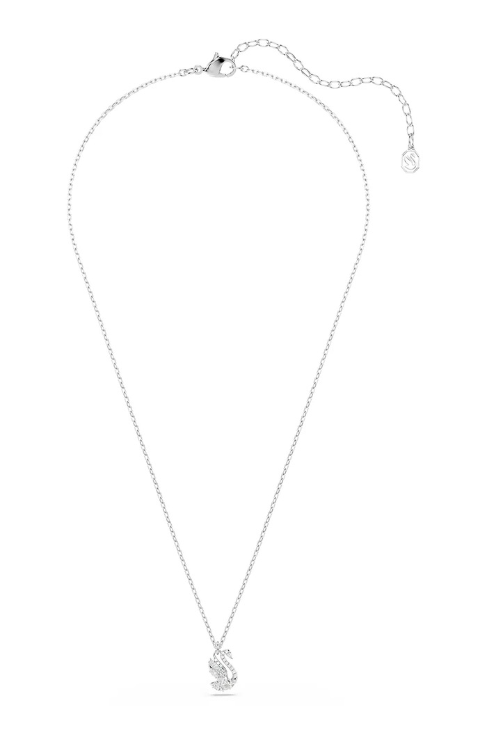 Swarovski κολιέ με κρεμαστό γυναικείο μεταλλικό ζιργκόν 5754347 ασημί AW26