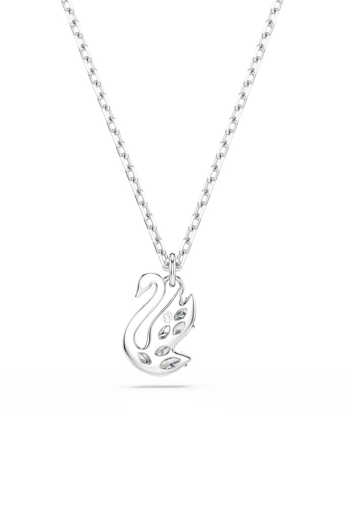 Swarovski κολιέ με κρεμαστό γυναικείο μεταλλικό ζιργκόν ασημί 5754347