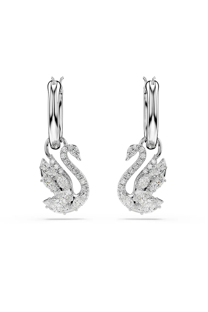 Swarovski σκουλαρίκια γυναικεία μεταλλικά ζιργκόν 5759942 ασημί AW26