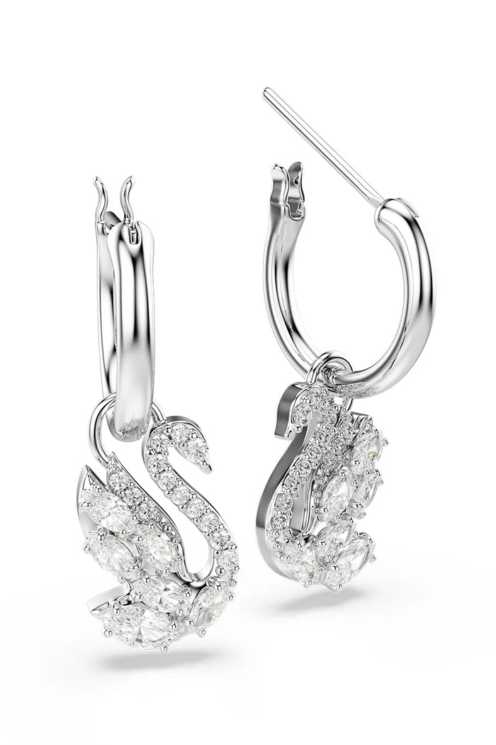 Swarovski σκουλαρίκια γυναικεία μεταλλικά ζιργκόν ασημί 5759942
