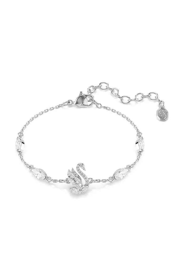 Swarovski βραχιόλι γυναικείο μεταλλικό ζιργκόν ασημί 5758682