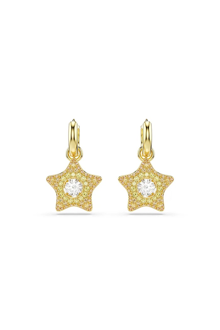 Swarovski обици дамски позлатени с циркон SUBLIMA 5755274 злато AW26