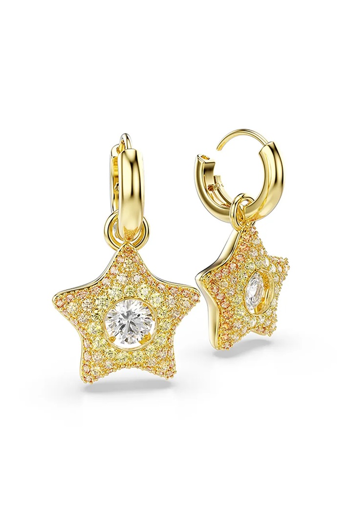Swarovski обици дамски позлатени с циркон SUBLIMA злато 5755274