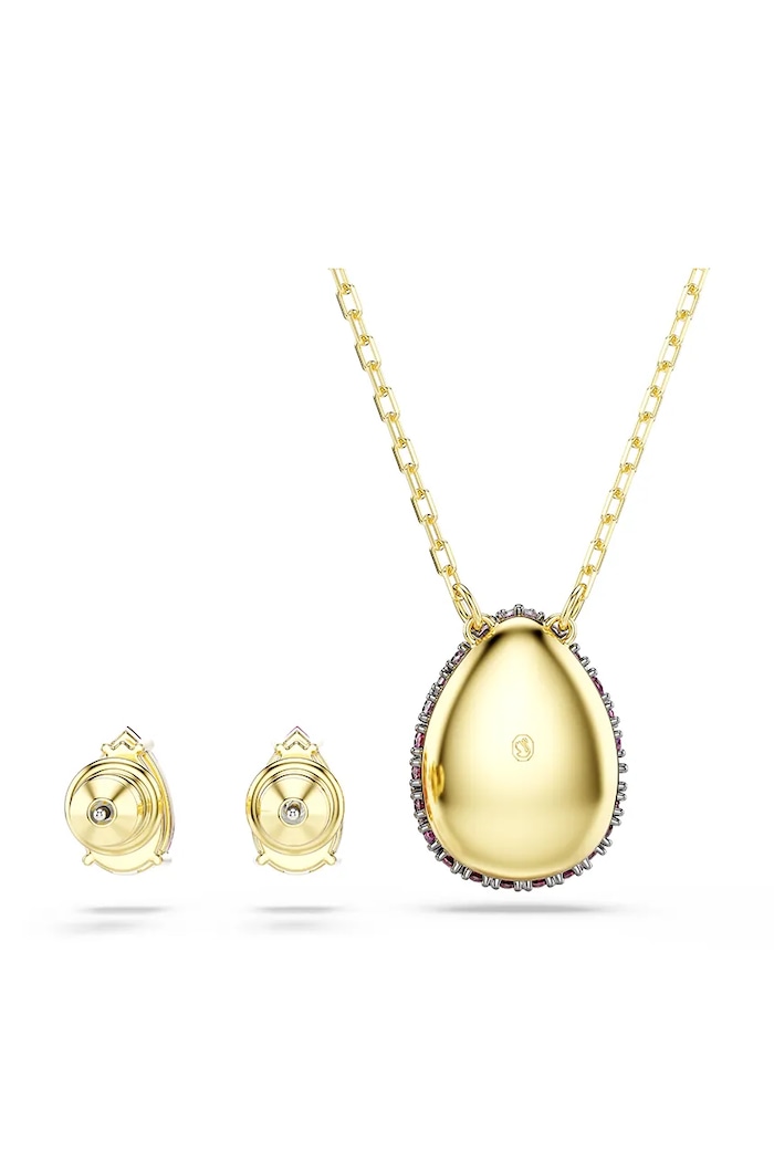 Аксесуари Swarovski комплект прикрас жіночий позолочений з цирконієм SUBLIMA 3 шт. 5752883 рожевий