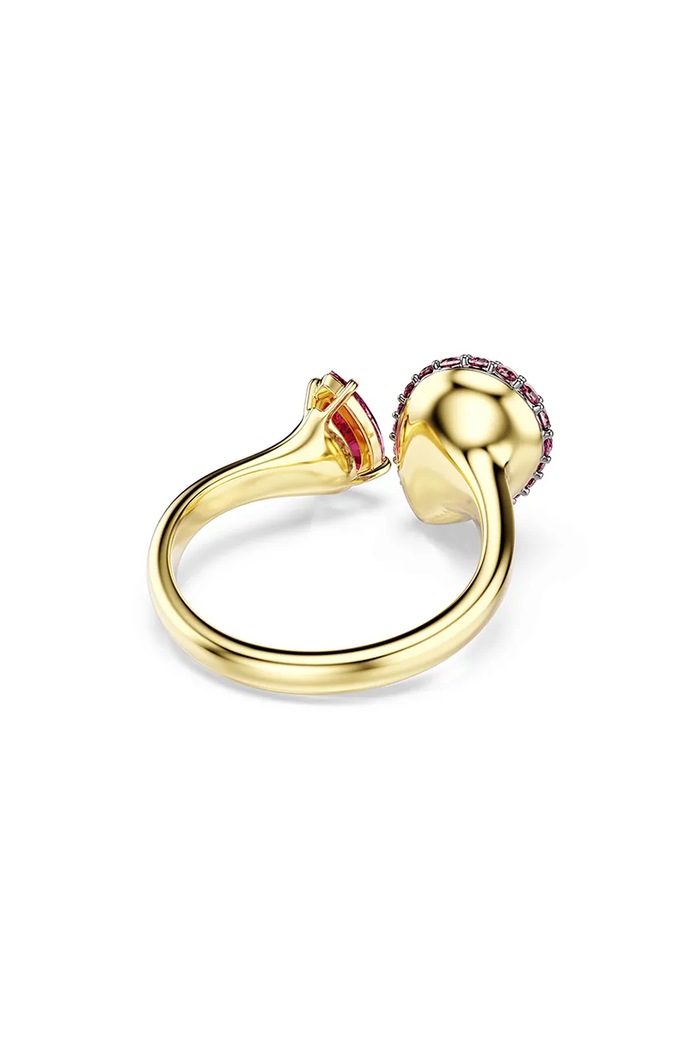 Swarovski prstýnek dámský pozlacený kovový s kubickým zirkonem SUBLIMA 5752897 růžová AW26