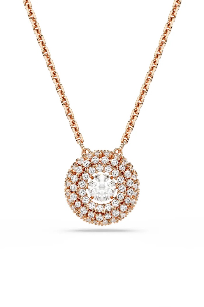 Swarovski κολιέ γυναικείο επιχρυσωμένο ζιργκόν SUBLIMA χρυσαφί 5764190