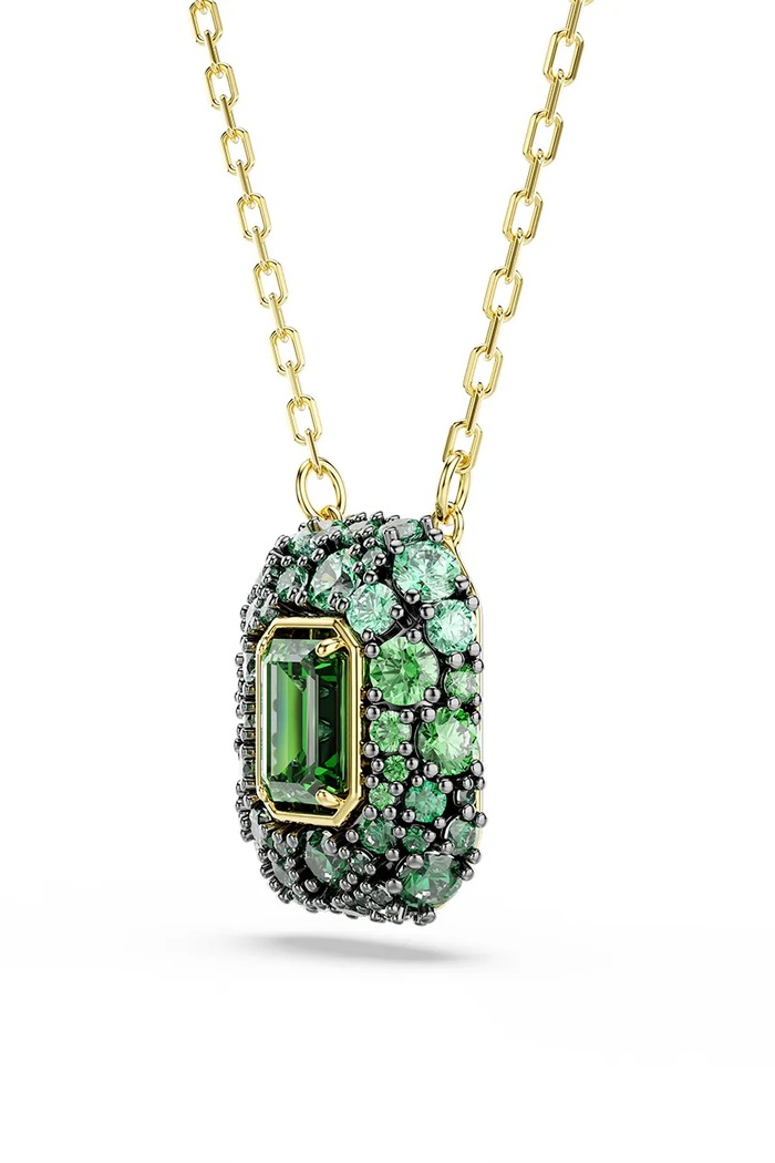 Doplňky Swarovski řetízek dětský pozlacený kovový s kubickým zirkonem SUBLIMA 5752884 zelená