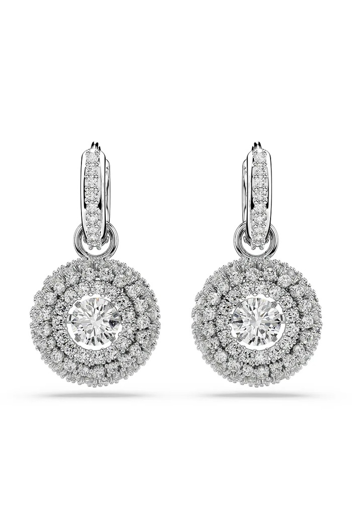Swarovski σκουλαρίκια γυναικεία μεταλλικά με ζιργκόν SUBLIMA 5738193 ασημί AW26
