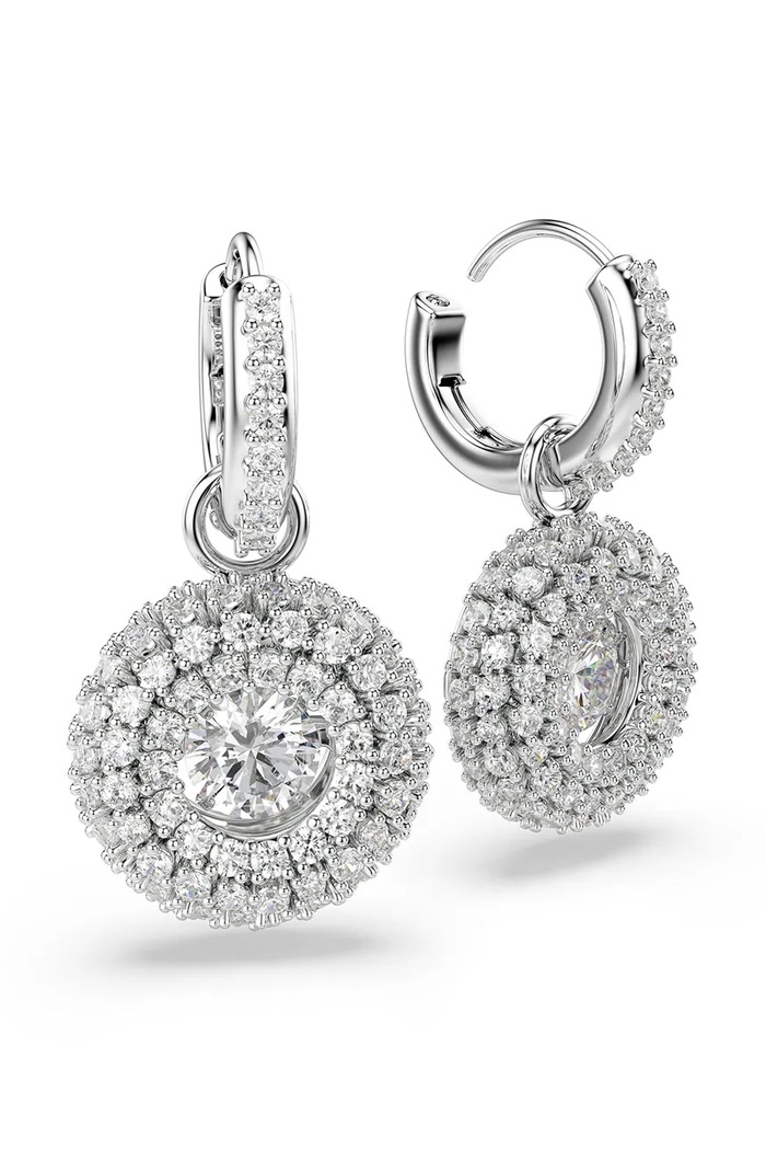 Swarovski σκουλαρίκια γυναικεία μεταλλικά με ζιργκόν SUBLIMA ασημί 5738193