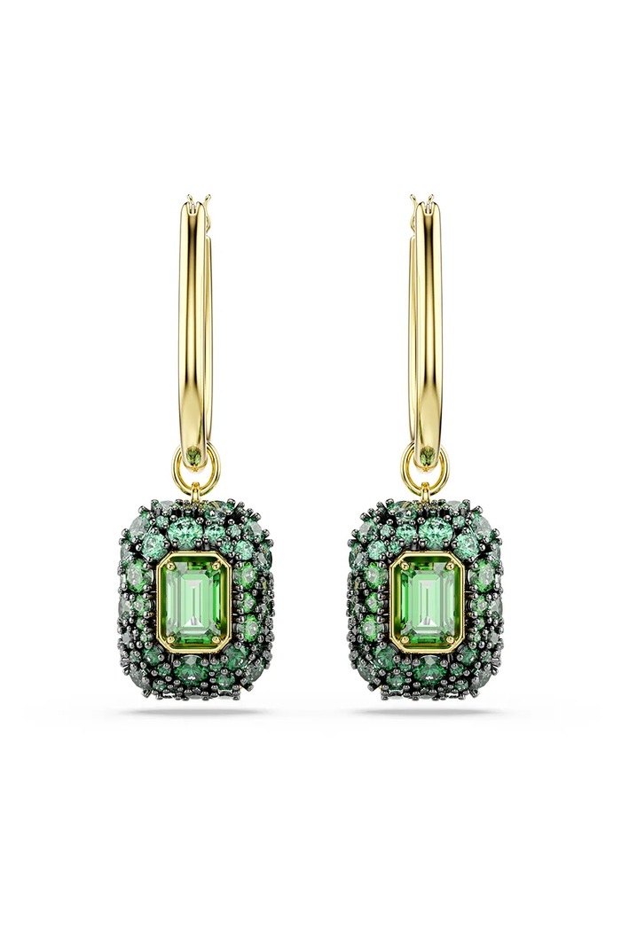 Swarovski náušnice dámské pozlacené kubický zirkon SUBLIMA 5752890 zelená AW26