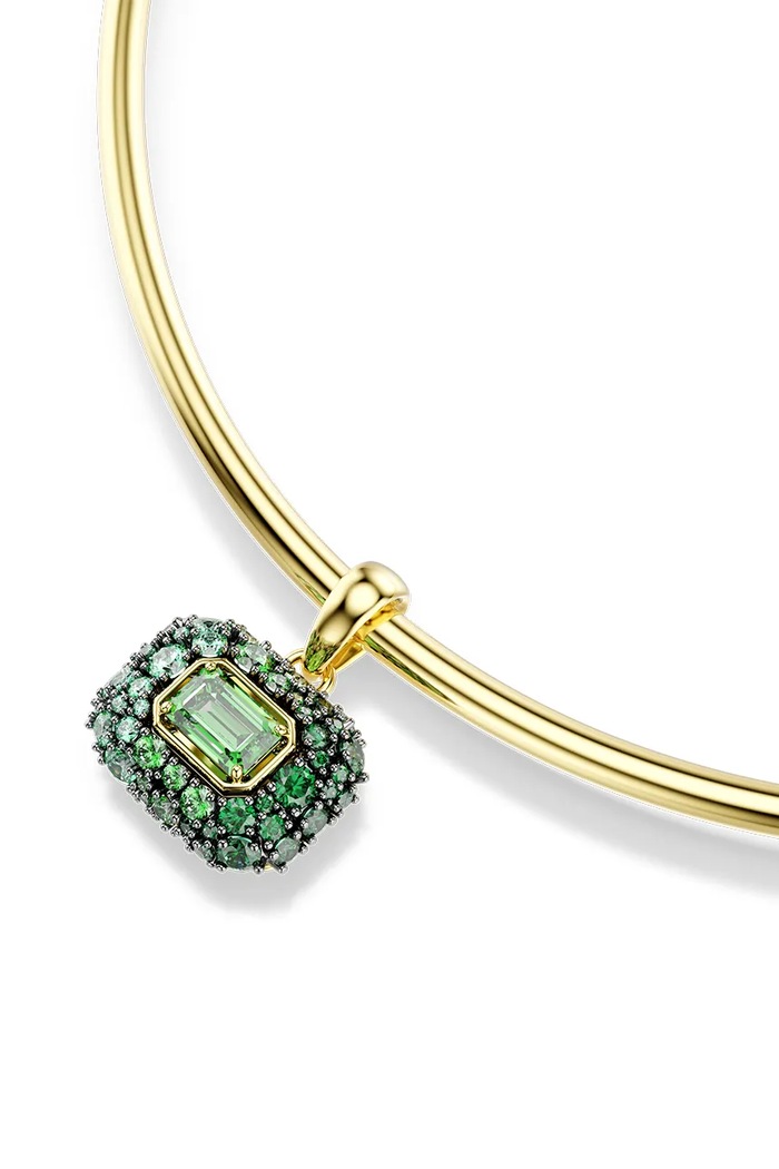 Swarovski náhrdelník s přívěskem dámský pozlacený kovový s kubickým zirkonem SUBLIMA 5760763 zelená AW26