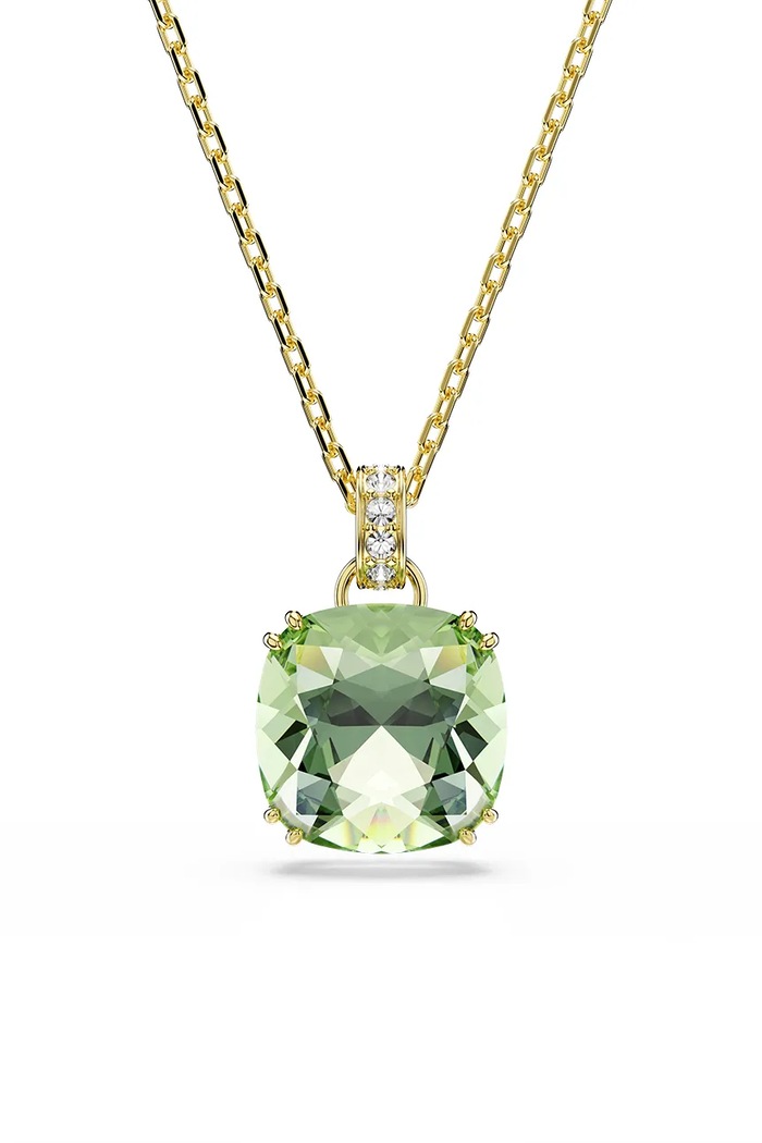 Swarovski náhrdelník s přívěskem dámský pozlacený kov Swarovski krystal MILLENIA zelená 5764821