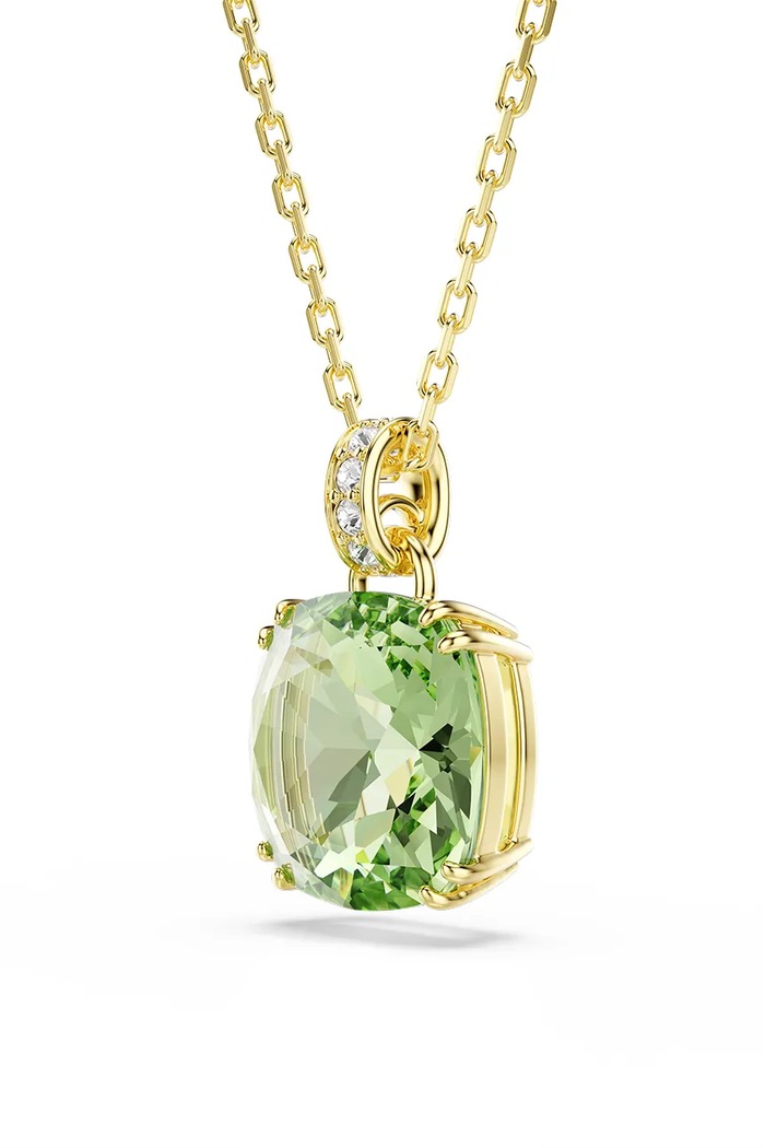 Doplňky Swarovski náhrdelník s přívěskem dámský pozlacený kov Swarovski krystal MILLENIA 5764821 zelená