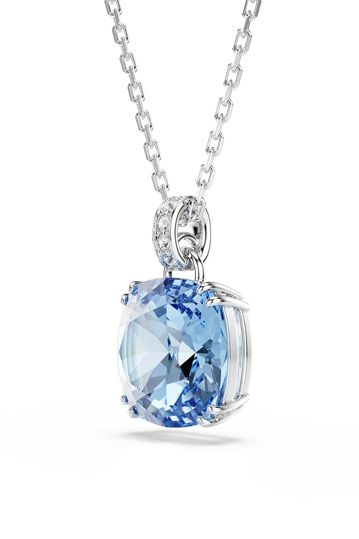 Akcesoria Swarovski naszyjnik z zawieszką damski metalowy z kryształem Swarovski MILLENIA 5760057 niebieski