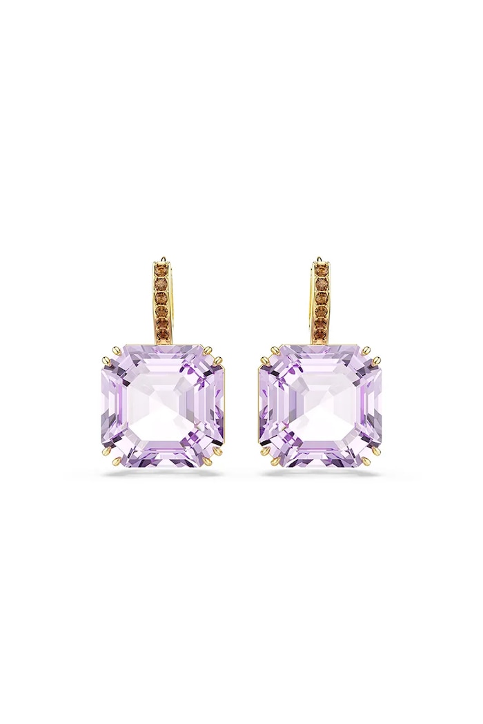 Swarovski kolczyki damskie pozłacane z kryształem Swarovski MILLENIA 5759990 fioletowy AW26