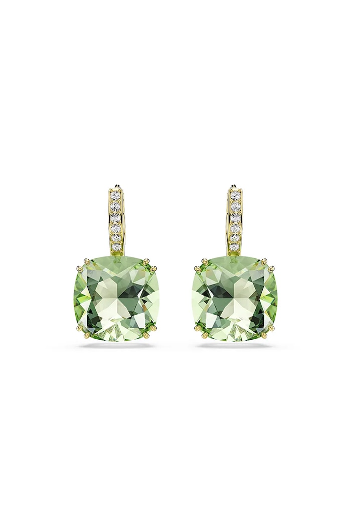 Swarovski náušnice dámské pozlacené s krystalem MILLENIA 5764822 zelená AW26