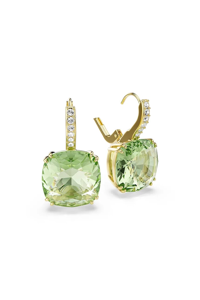 Swarovski náušnice dámské pozlacené s krystalem MILLENIA zelená 5764822