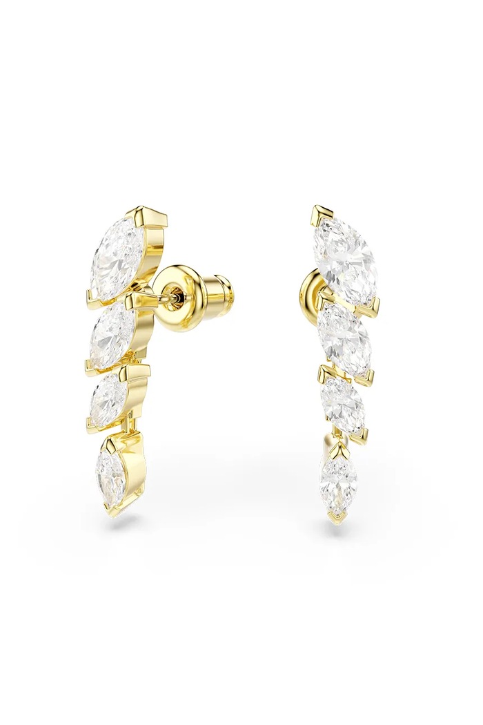 Swarovski naszyjnik i kolczyki damskie pozłacane z cyrkonią MESMERA 5764868 złoty