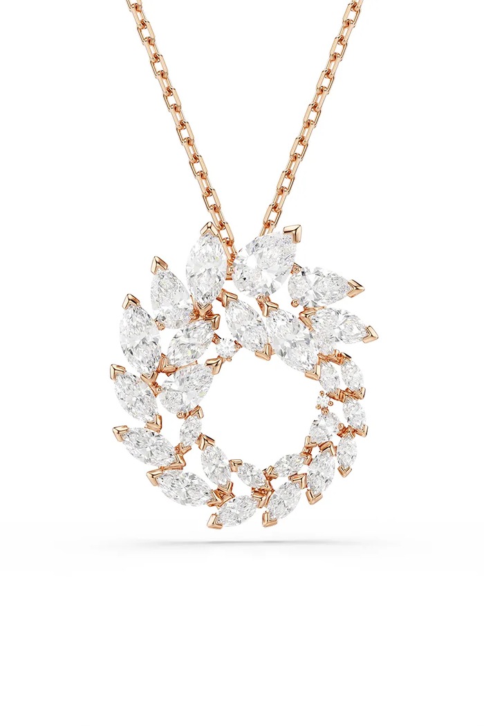 Swarovski κολιέ γυναικείο επιχρυσωμένο ζιργκόν MESMERA χρυσαφί 5764188