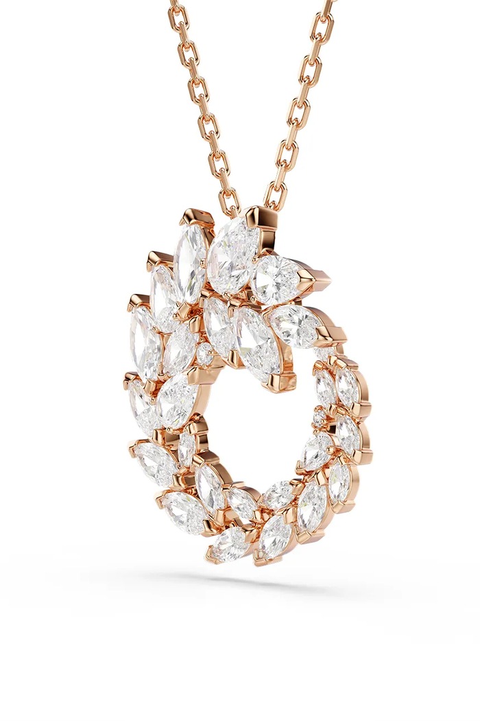 Αξεσουάρ Swarovski κολιέ γυναικείο επιχρυσωμένο ζιργκόν MESMERA 5764188 χρυσαφί