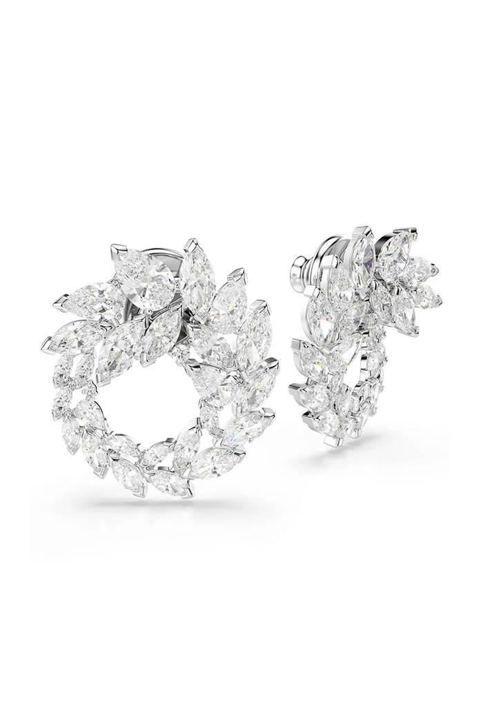 Swarovski σκουλαρίκια γυναικεία μεταλλικά ζιργκόν MESMERA ασημί 5748008