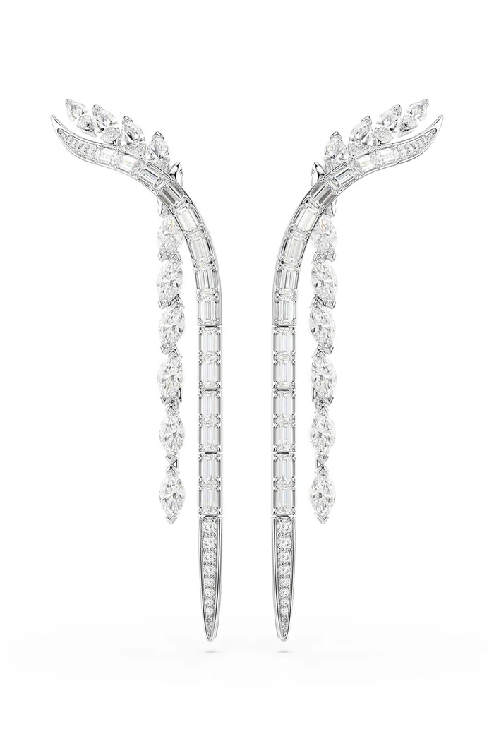 Swarovski σκουλαρίκια γυναικεία μεταλλικά ζιργκόν MESMERA ασημί 5753675