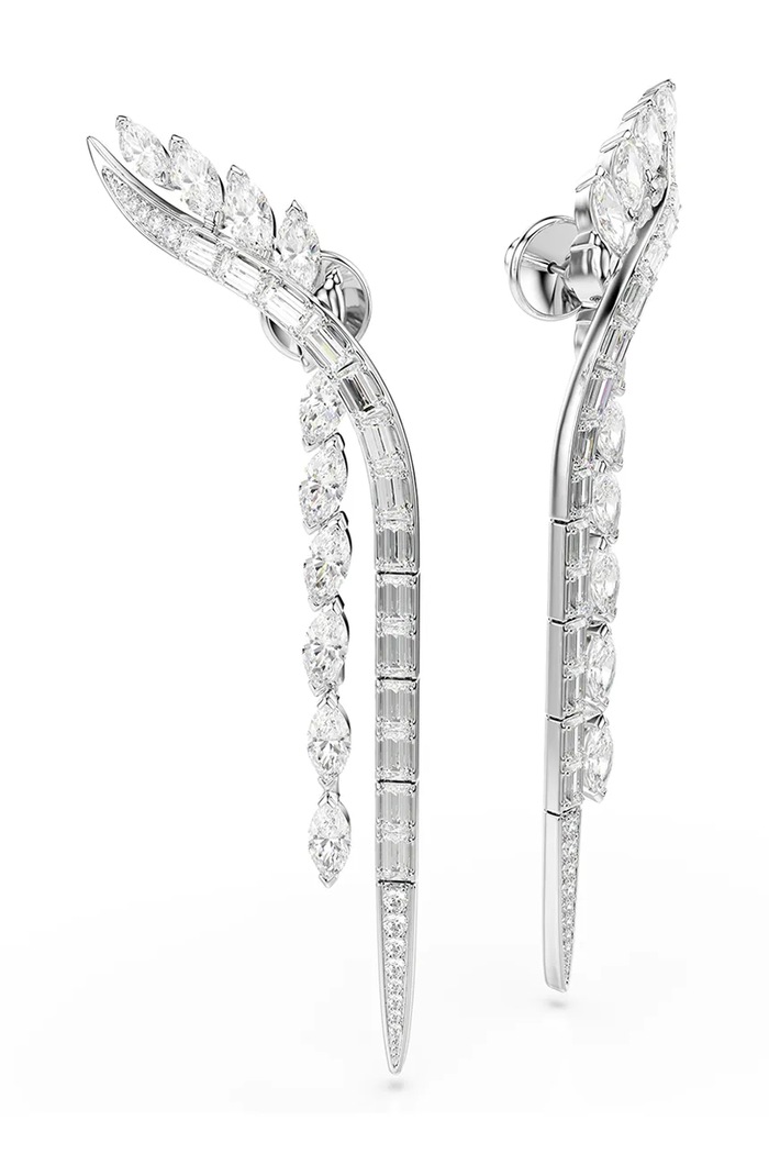 Swarovski σκουλαρίκια γυναικεία μεταλλικά ζιργκόν MESMERA ασημί 5753675