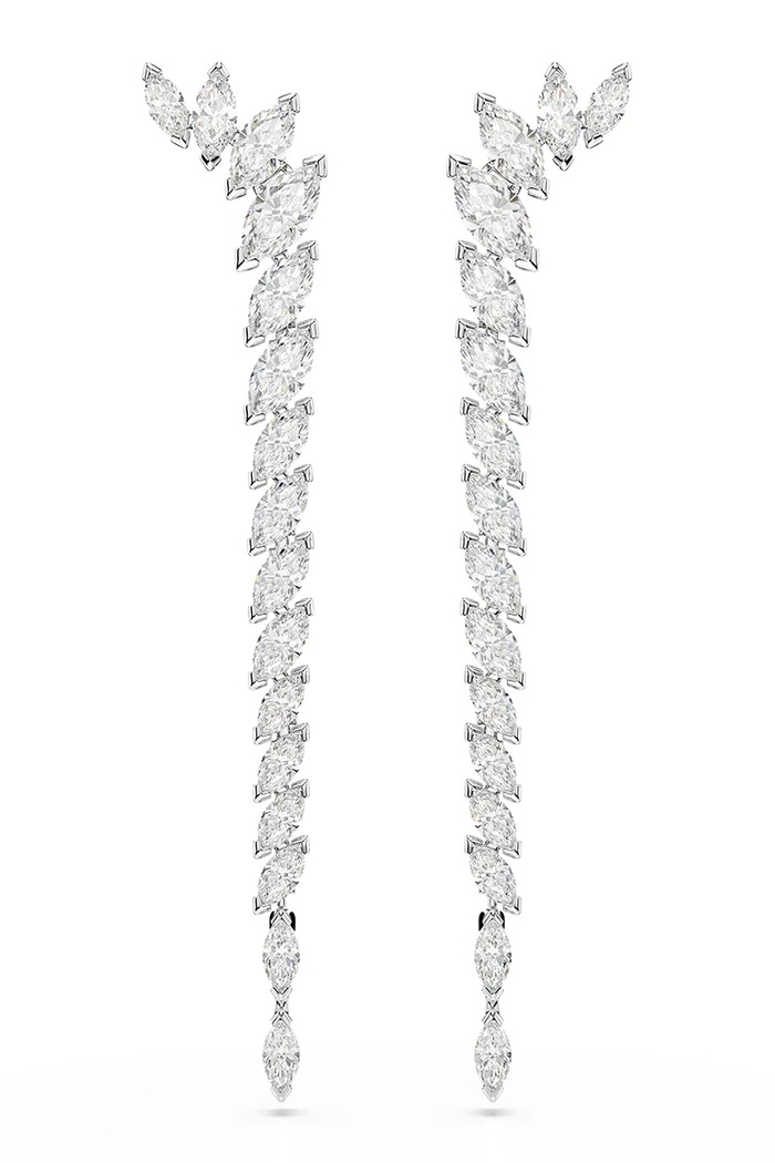 Swarovski σκουλαρίκια γυναικεία μεταλλικά ζιργκόν MESMERA ασημί 5748006