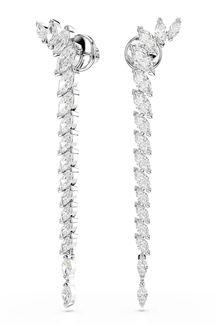 Swarovski σκουλαρίκια γυναικεία μεταλλικά ζιργκόν MESMERA 5748006 ασημί AW26