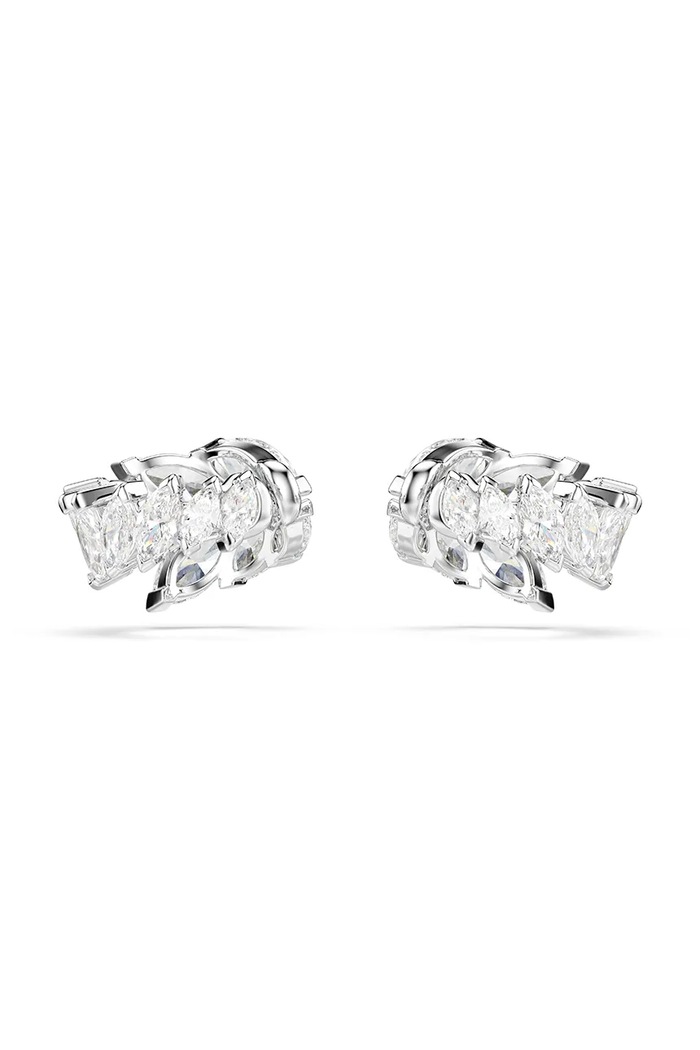 Αξεσουάρ Swarovski σκουλαρίκι ear cuff γυναικείο μεταλλικό ζιργκόν MESMERA 2-pack 5747998 ασημί