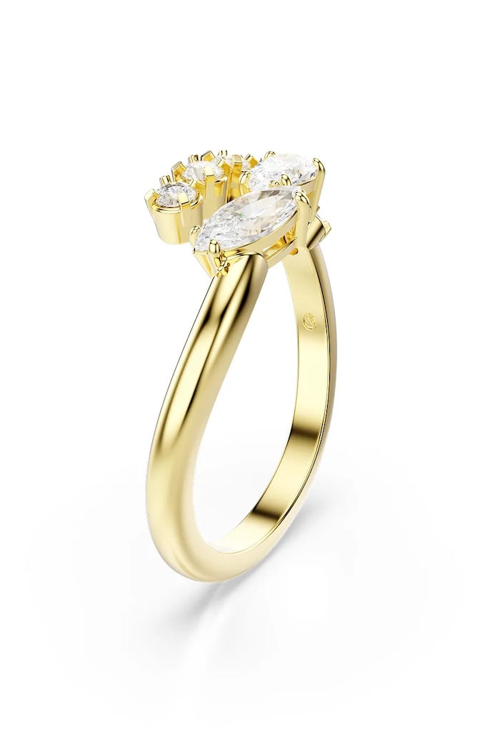 Dodatki Swarovski prstan ženski pozlačen kubični cirkonij MESMERA 5747984 zlata
