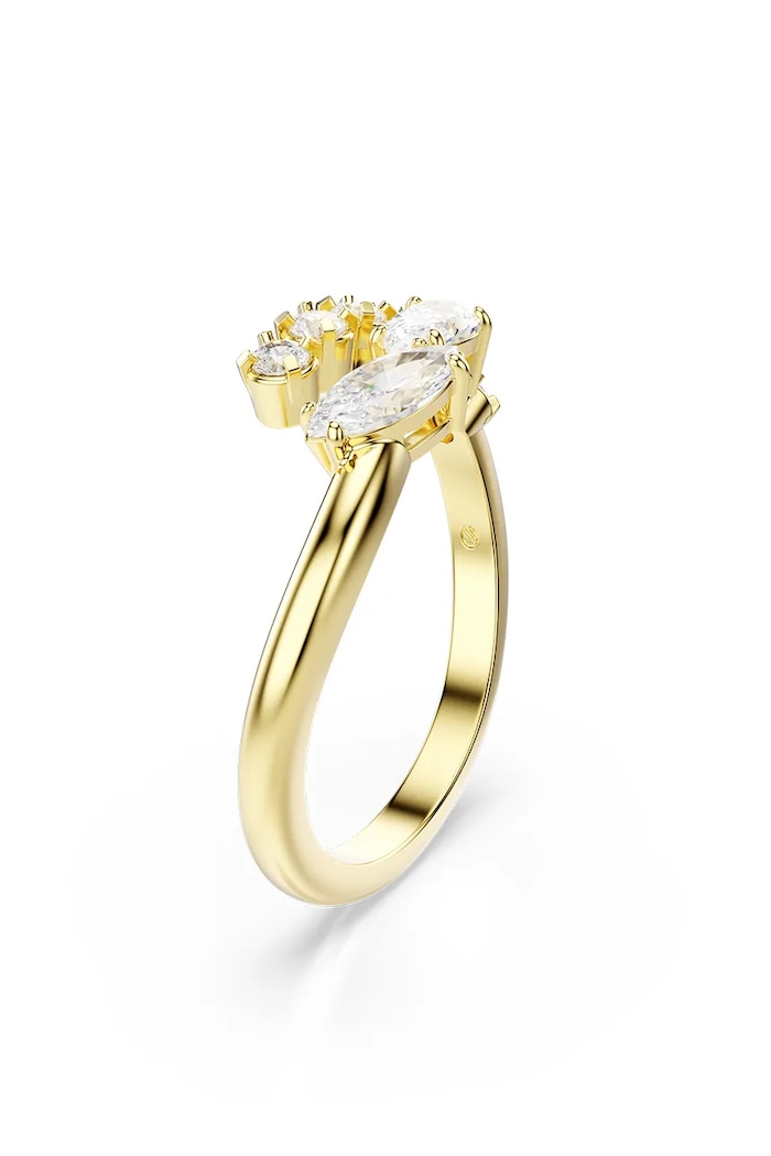 Dodatki Swarovski prstan ženski pozlačen kubični cirkonij MESMERA 5747969 zlata