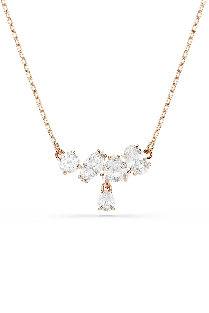 Swarovski κολιέ γυναικείο επιχρυσωμένο ζιργκόν MESMERA χρυσαφί 5747996