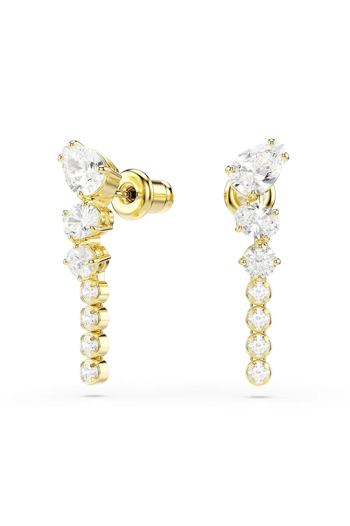 Swarovski σκουλαρίκια γυναικεία επιχρυσωμένα ζιργκόν MESMERA 5747936 χρυσαφί AW26