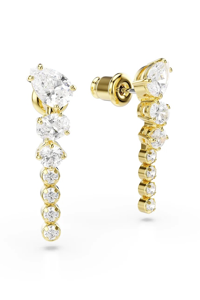 Swarovski σκουλαρίκια γυναικεία επιχρυσωμένα ζιργκόν MESMERA χρυσαφί 5747936