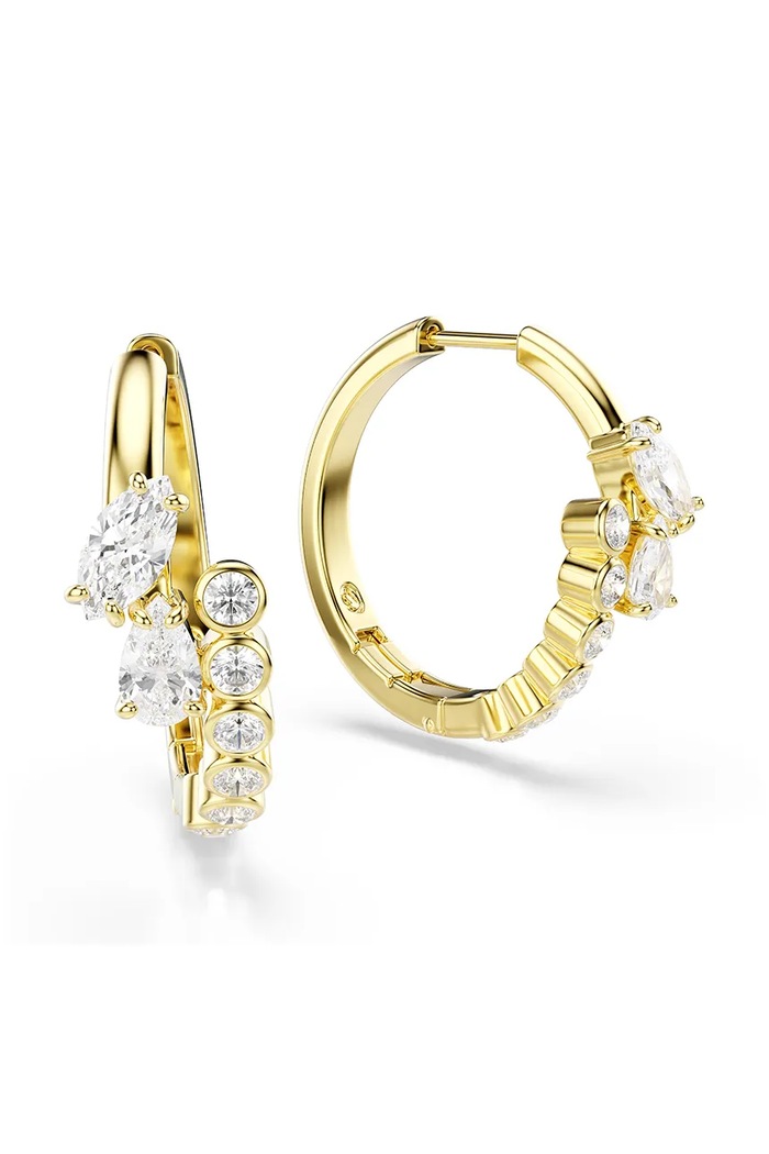 Swarovski σκουλαρίκια γυναικεία επιχρυσωμένα ζιργκόν MESMERA χρυσαφί 5761975
