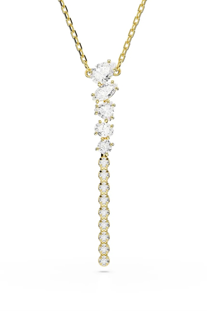 Swarovski κολιέ γυναικείο επιχρυσωμένο ζιργκόν MESMERA χρυσαφί 5747997