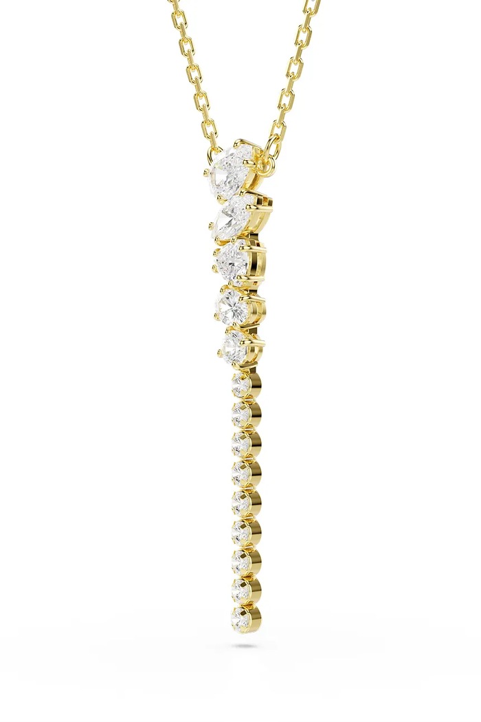 Αξεσουάρ Swarovski κολιέ γυναικείο επιχρυσωμένο ζιργκόν MESMERA 5747997 χρυσαφί
