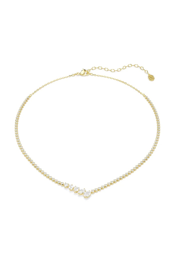 Swarovski κολιέ γυναικείο μεταλλικό ζιργκόν MESMERA χρυσαφί 5747931